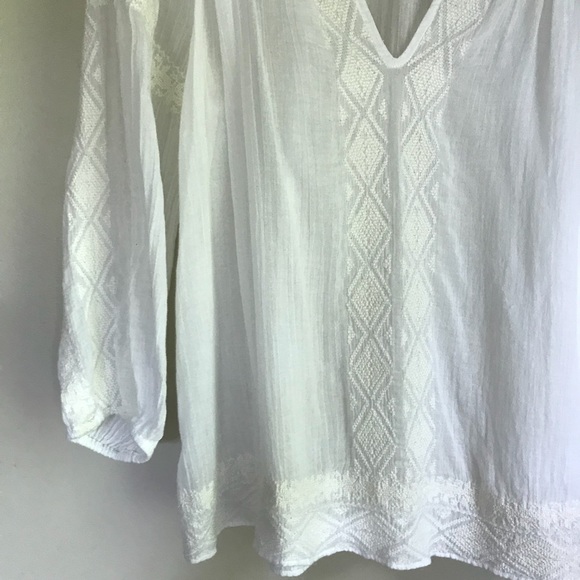 Sold $255 Joie PALVIN Embroidered 3/4 Sleeve Top - Picture 6 of 8